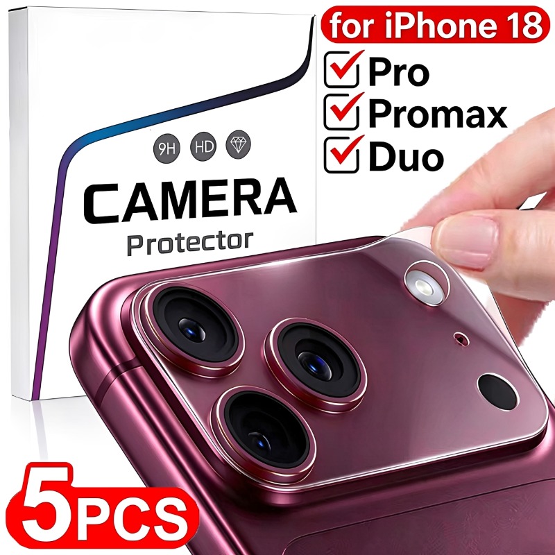 Hydrogel Screen Protector - iPhone Duo 18 Pro Max 18Pro用、透明カメラレンズ保護フィルム（1～5枚入り）。柔軟なTPUハイドロゲル素材で、レンズにぴったりフィットし、保護性能を発揮します。