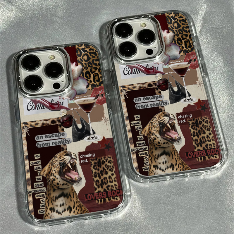 Apple Iphone 15 Pro Max - ヴィンテージ風のワイングラスデザインのiPhone 18、17 Pro Max、11、12、13、14、15、16 Plus、X、8、7用ソフトTPU透明保護ケース