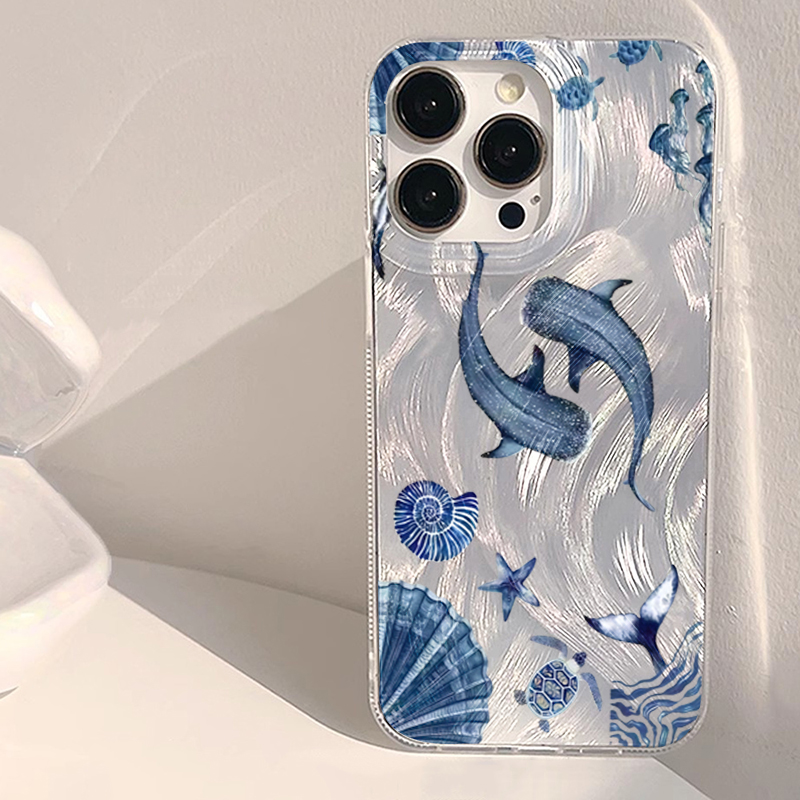 Samsung Galaxy A55 - 海洋動物クジラとカメのトレンドデザインスマホケース Samsung Galaxy S26 S25 Ultra