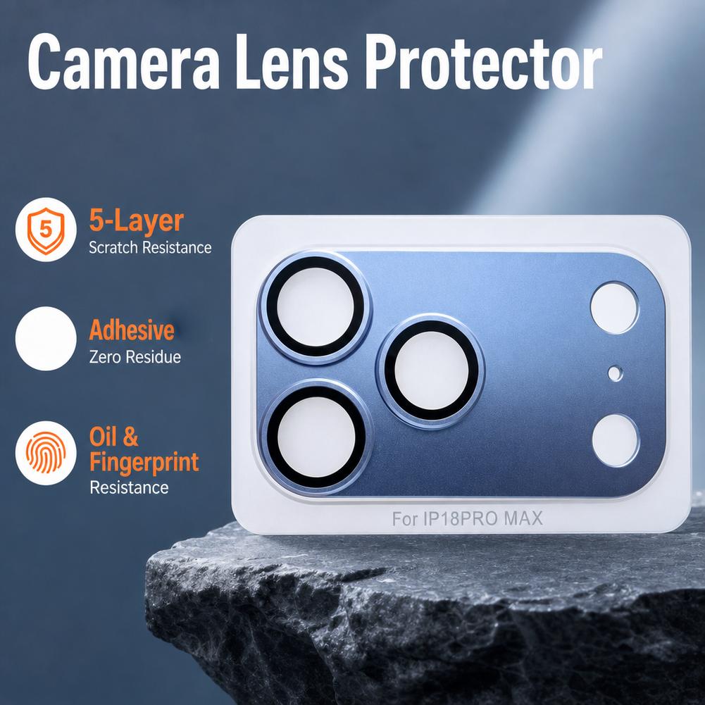 iPhone 18 Pro Max用、金属製の強化ガラス製カ - Camera Lens Protector のレビューと価格